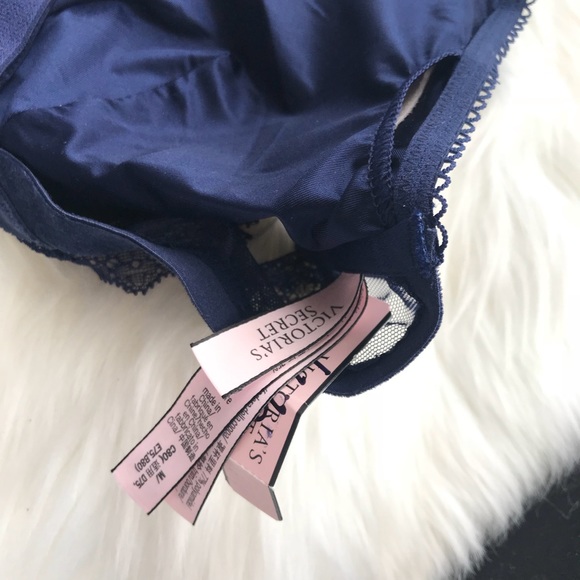 VS | navy blue lace bra bralette padded new - Picture 6 of 6